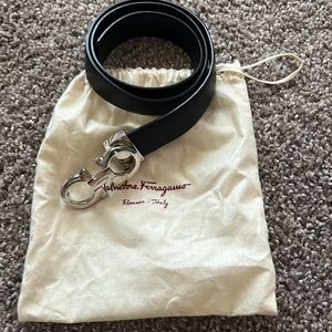 Black Classic Ferragamo Belt - Authentic